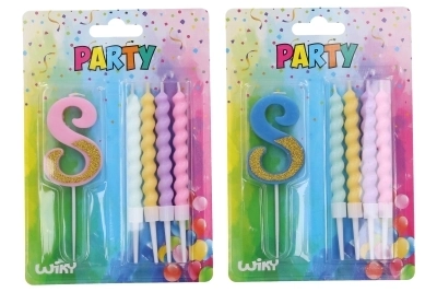 Bougie de fête numéro 8 avec 4 bougies
