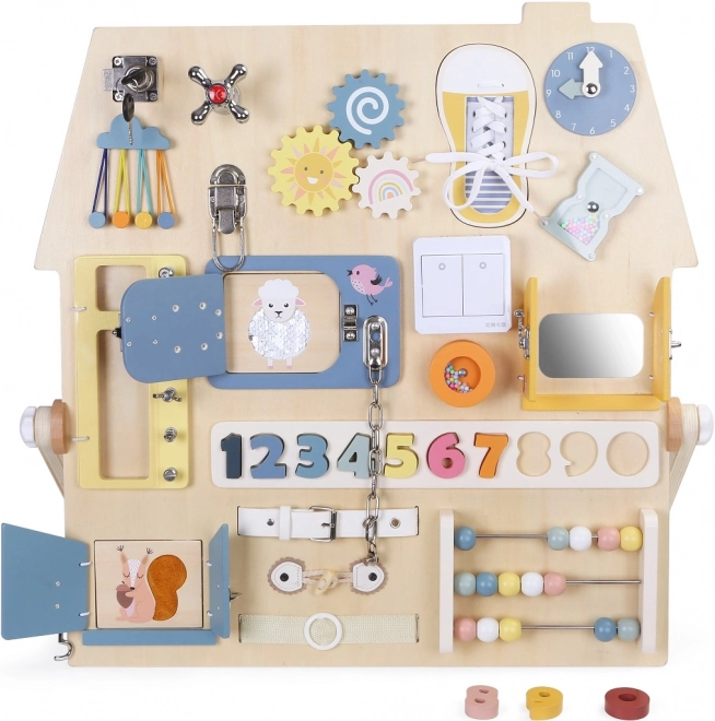 Planche d'activité jouets 2Kids Tableau sensoriel Maison