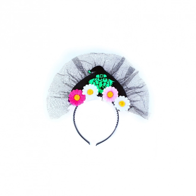 Serre-tête sorcière avec fleurs pour adultes