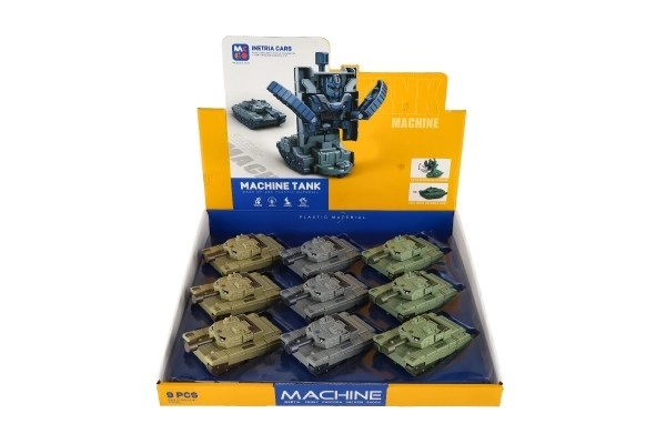 Réservoir transformeur/robot plastique 14 cm à inertie 3 couleurs