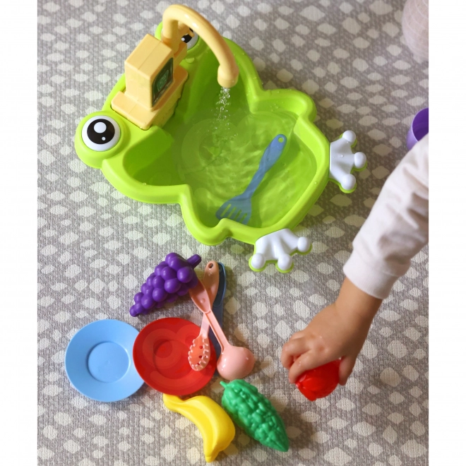 Woopie évier en forme de grenouille pour enfants avec batterie et fonction d'eau