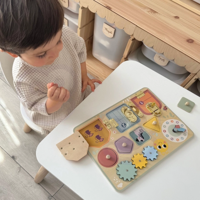 Tableau de manipulation en bois Tooky Toy