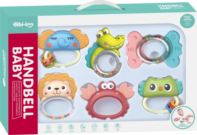 Chipolino ensemble de hochets et anneaux de dentition pour enfants 6 pièces