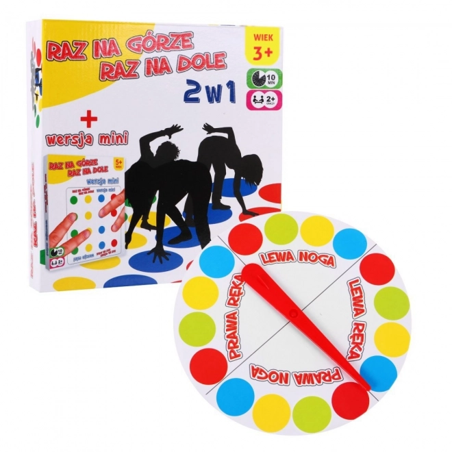 De haut en bas, de bas en haut 2 en 1 pour enfants 3+ Jeu d'arcade + Tapis avec roues + Shuffleboard + Mini version à doigts