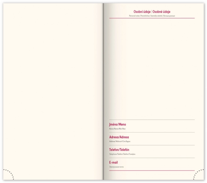 NOTIQUE Agenda de Poche Diario 2025, rose, 9 x 15,5 cm