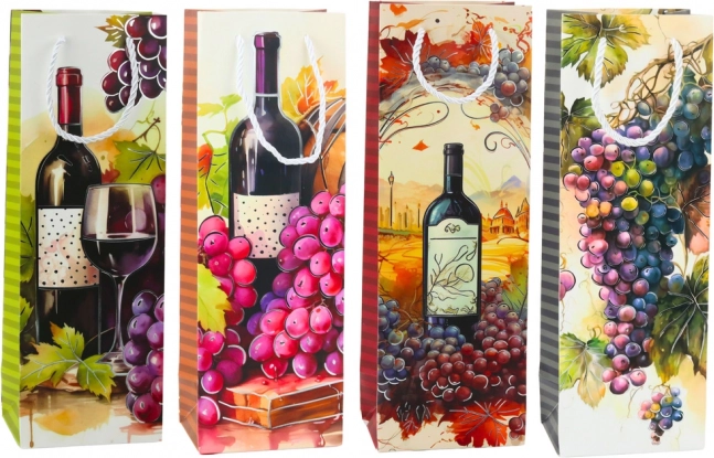 Sac cadeau en papier pour vin 35 x 12 x 9 cm