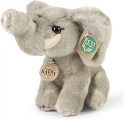 Éléphant en peluche assis 18 cm ÉCO-RESPONSABLE