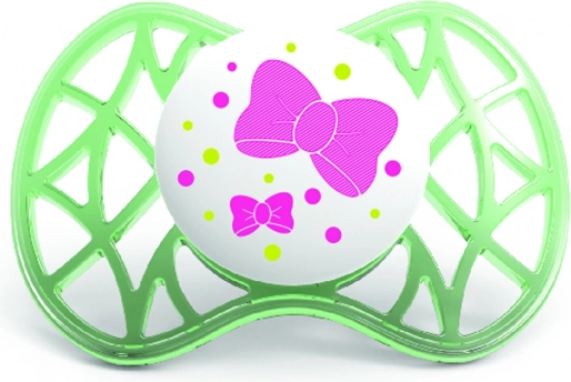 Sucettes taille moyenne 6M+ rose et vert