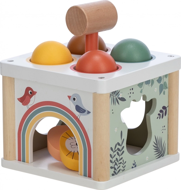 Boîte d’Insertion en Bois Animaux et Balles