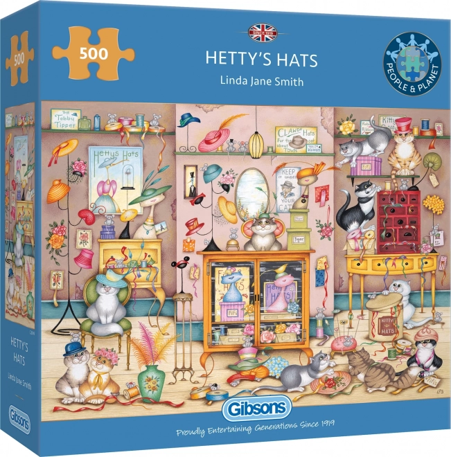 GIBSONS Puzzle Chapeaux de Hetty 500 pièces