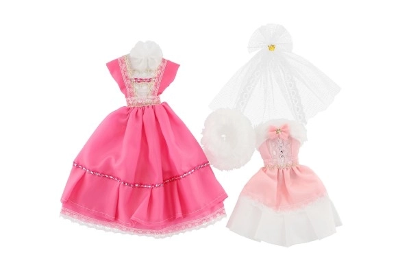 Vêtements avec accessoires pour poupées 2 pièces
