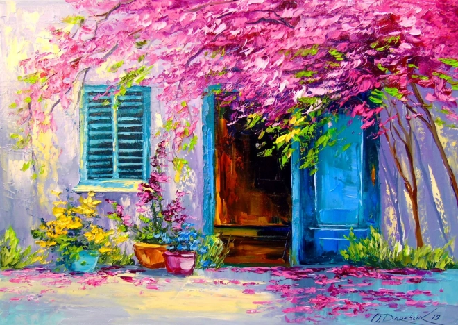 Puzzle Cour Fleurie 1000 pièces