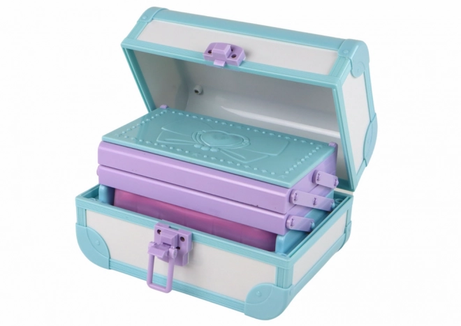 Set de cosmétiques Cosmétique Maquillage Fabrication d'ongles Coffre bleu