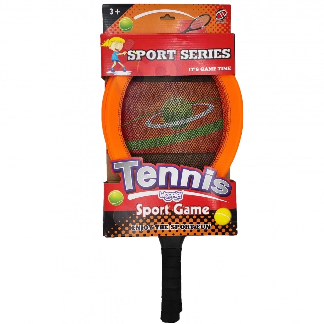 Ensemble de grandes raquettes Woopie pour tennis et badminton pour enfants avec balle et volant