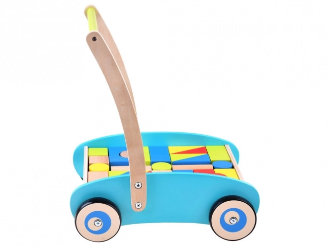 Trotteur en bois avec blocs pour enfants