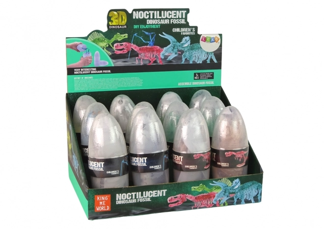 œuf de dinosaure ouvrable avec figurines cristallines