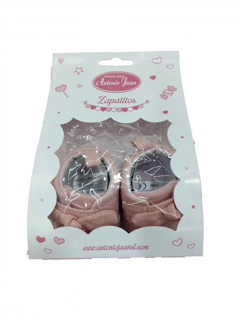 Antonio Juan 92004-8 Chaussures pour poupée - baskets roses avec nœud