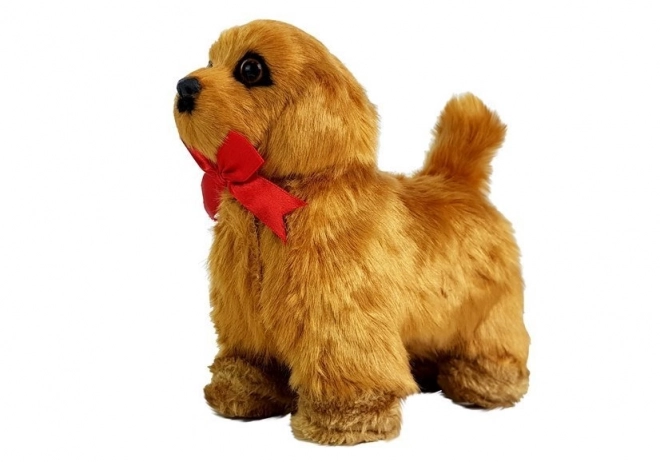 Chien interactif télécommandé se déplace, aboie, marron