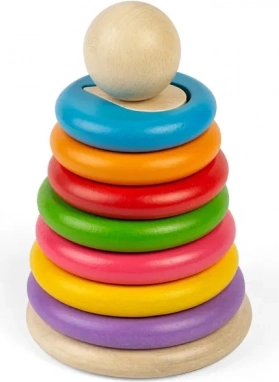 Bigjigs Toys tour d’empilage en bois avec formes