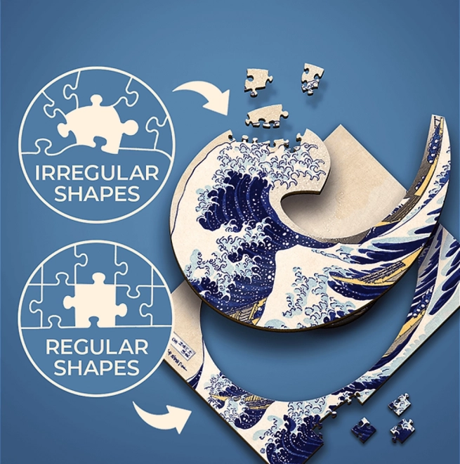 Puzzle en bois La Grande Vague de Kanagawa 200 pièces