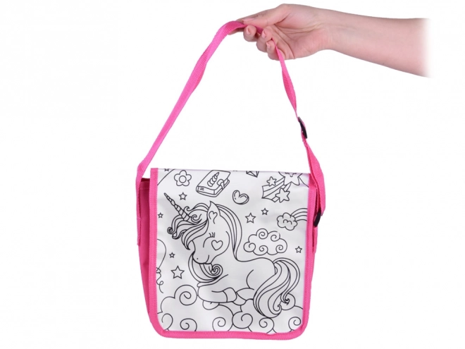 Sac à colorier avec licorne