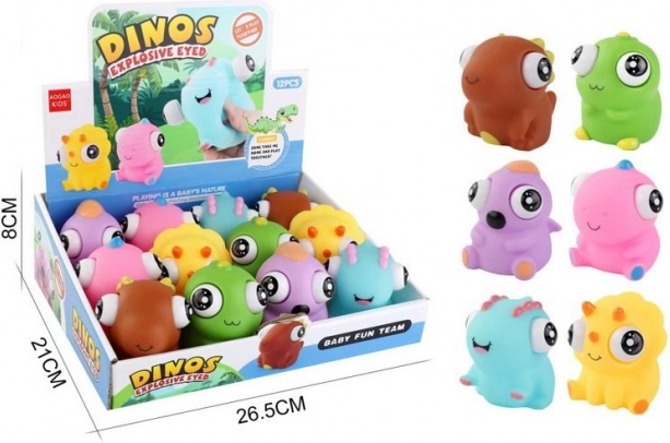 Jouet dinosaure avec yeux sautants 7 cm