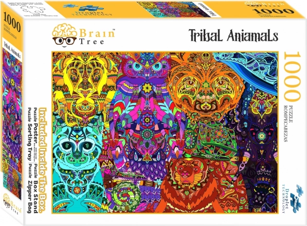 Puzzle BRAIN TREE Animaux tribaux 1000 pièces