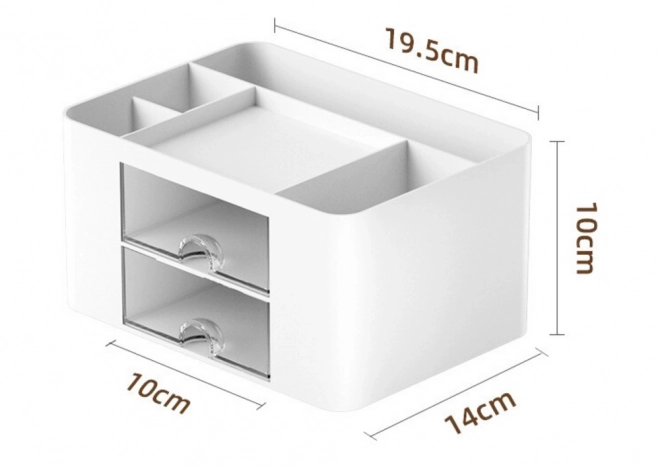 Organisateur de bureau avec tiroirs blancs