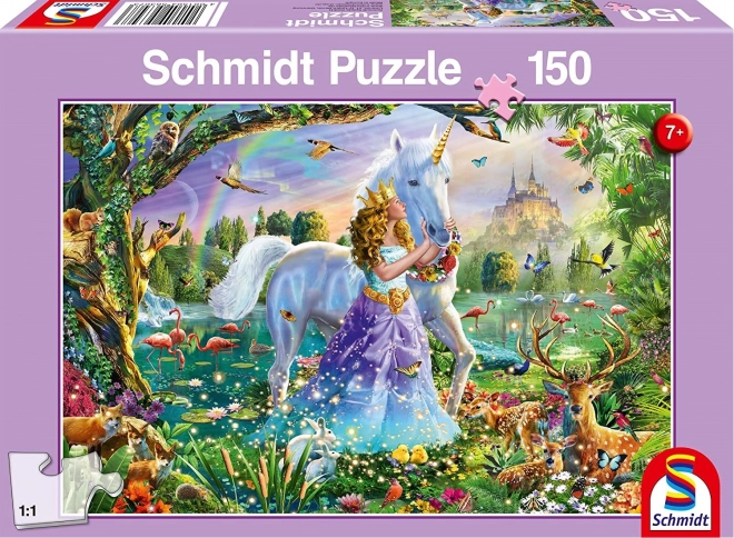 Puzzle Princesse avec Licorne 150 Pièces