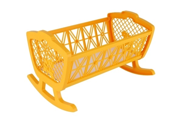 Berceau pour poupées sans ensemble en plastique 47x35x30cm dans une boîte 48x32x8cm