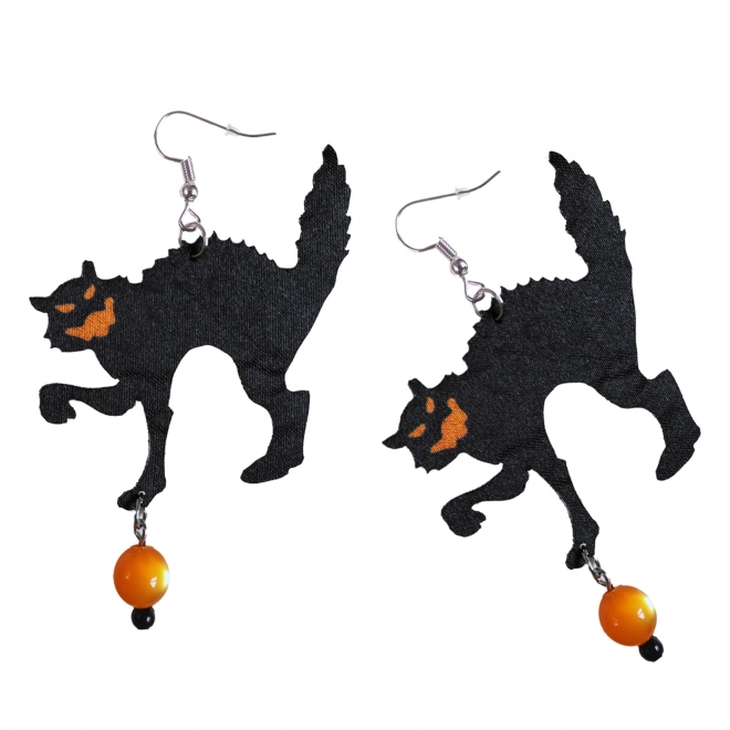 Boucles d'oreilles chat sorcière/Halloween