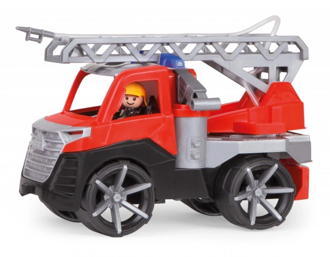 Auto Truxx 2 pompiers pulvérisant de l'eau en plastique 29cm avec figurine