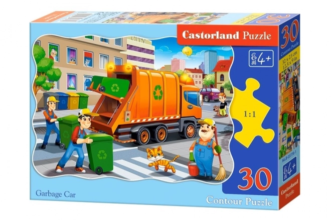 Puzzle pour enfants Voiture Poubelle