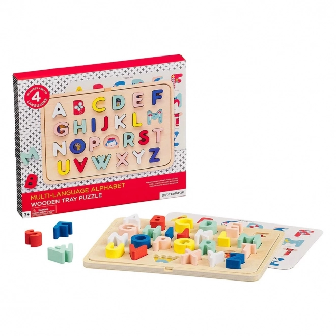 Petit Collage Puzzle en bois alphabet