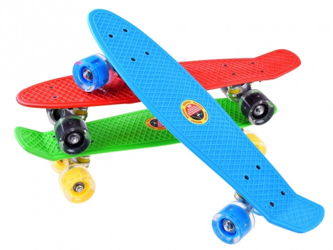 Planche à roulettes avec roues LED