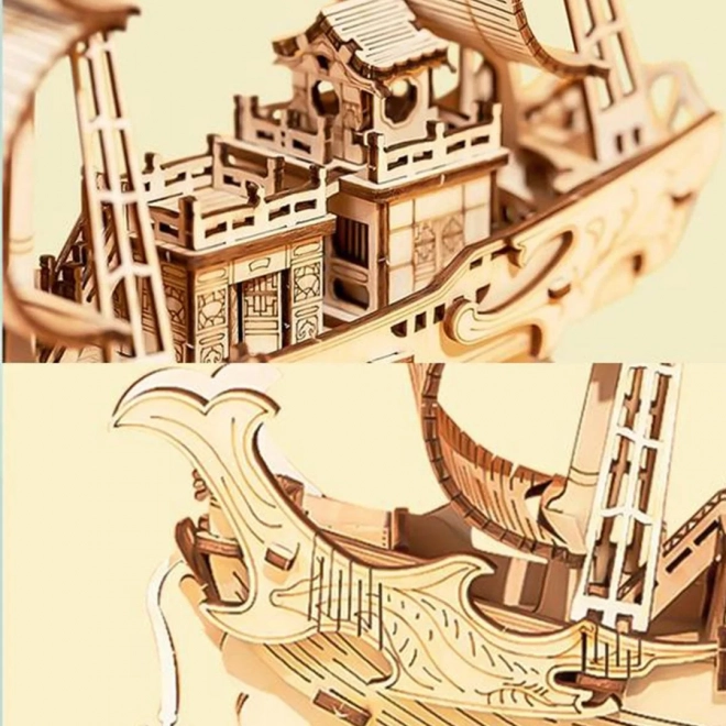 Bateau de diplomate japonais - Maquette 3D en bois - décoration