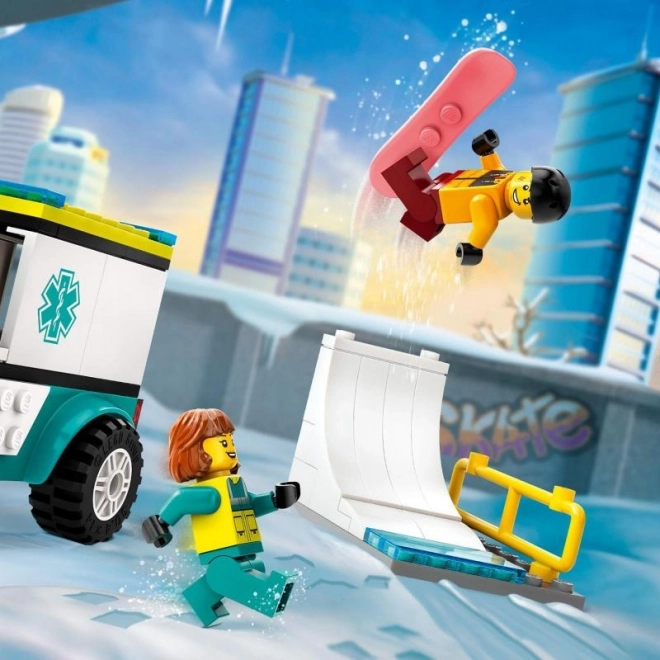 LEGO® City 60403 Ambulance et snowboarder