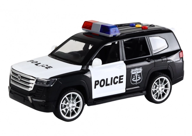 Voiture de police avec effets, portes ouvrantes et échelle 1:14