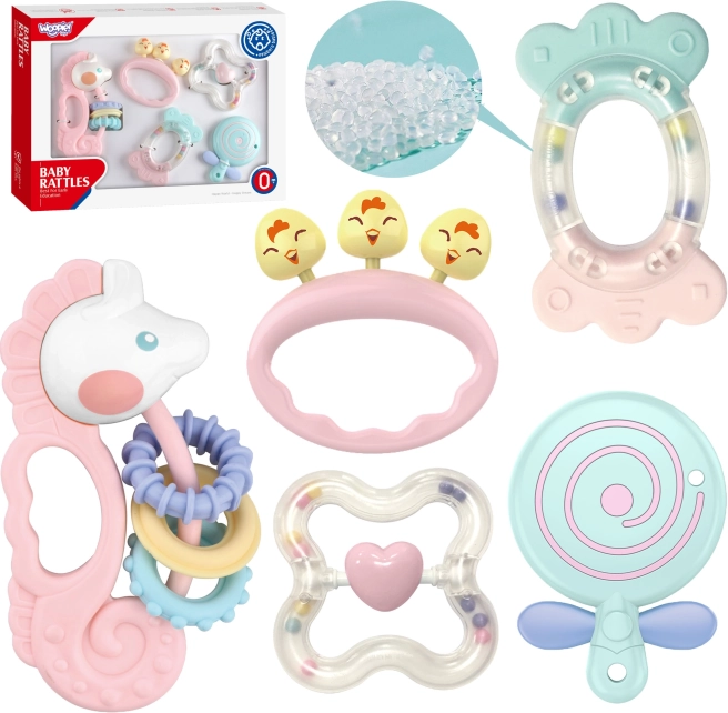 Ensemble de hochets et d’anneaux de dentition sensoriels WOOPIE Baby