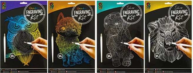 GRAFIX image à gratter arc‑en‑ciel chat