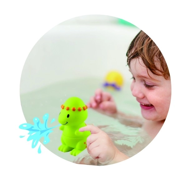 Dinosaures en caoutchouc pliables pour le bain
