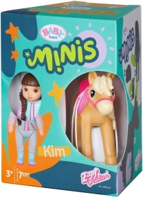BABY born Minis poupée Kim avec son cheval et une carotte