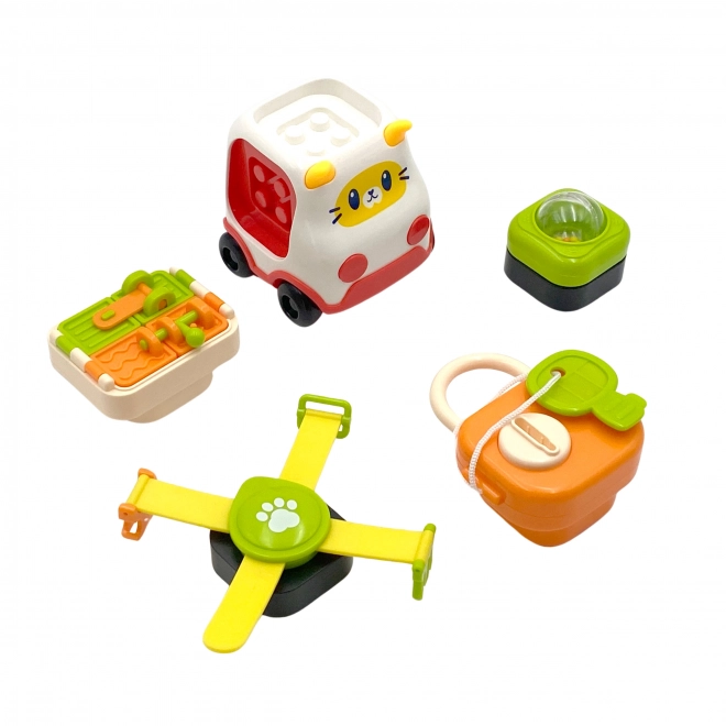 Woopie Montessori kit de construction voiture chat pour enfants