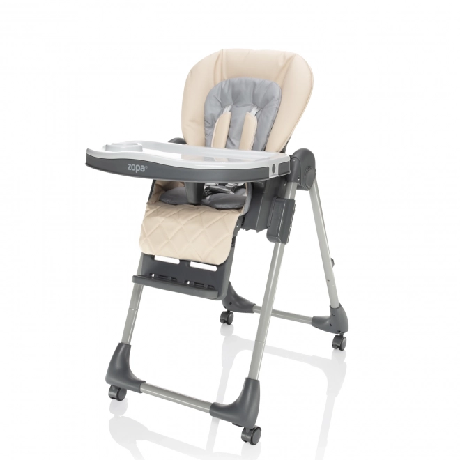 Chaise haute bébé Monti 2, Beige Diamant