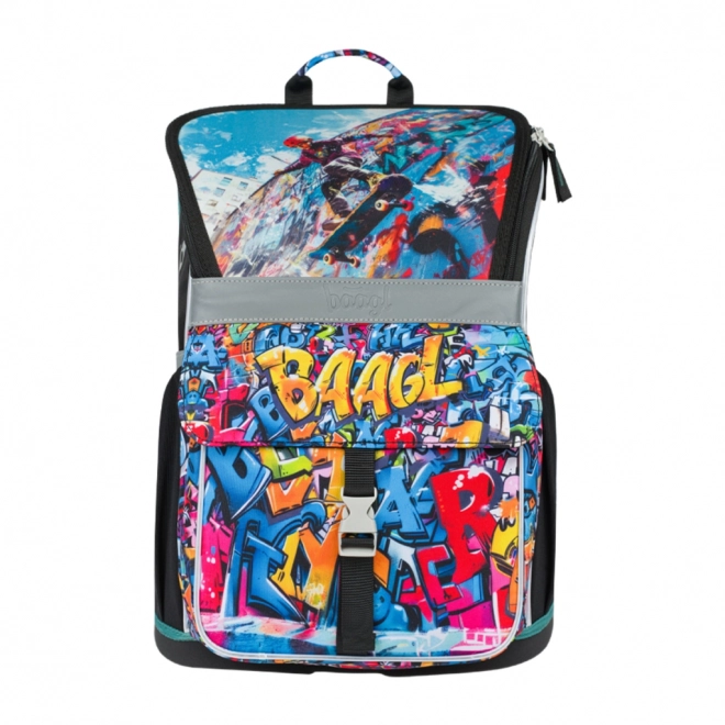 Ensemble pour écoliers Zippy Skatepark: cartable, trousse, sac, tablier et portefeuille