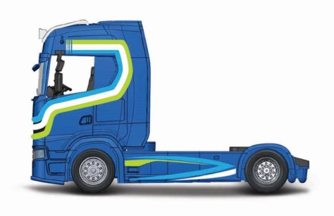 Bburago 1:43 Transporteurs Cabines Personnalisées Scania 770S – Bleu