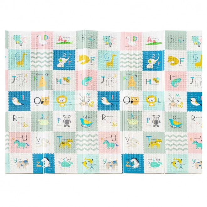 Tapis éducatif pliable en mousse à double face 179x198 éléphants/images