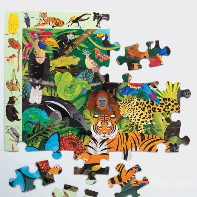Puzzle Mudpuppy La Recherche dans la Jungle Pluviale