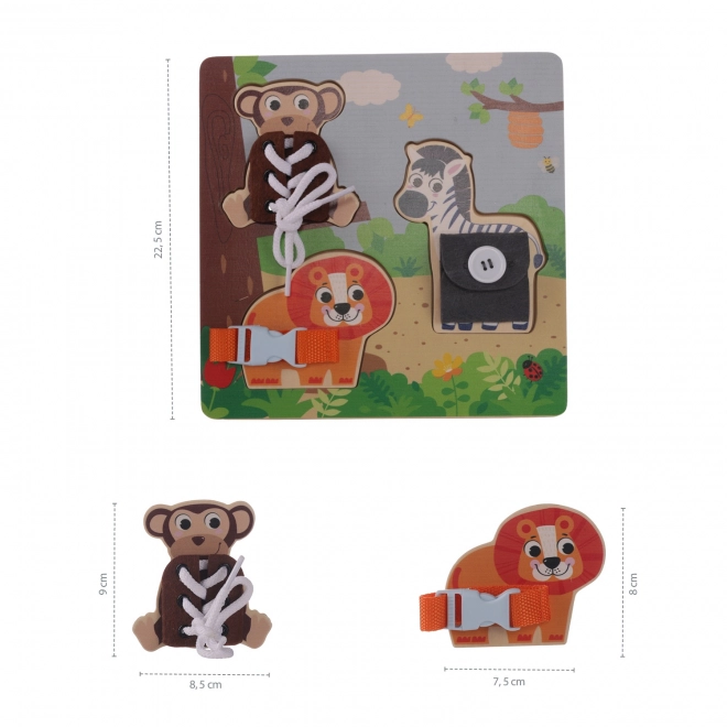 Puzzle safari en bois Montessori pour enfants