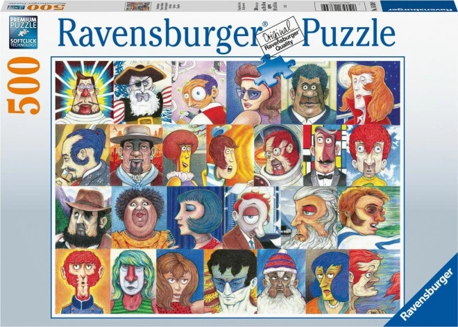 Puzzle Ravensburger abécéda dans les visages 500 pièces